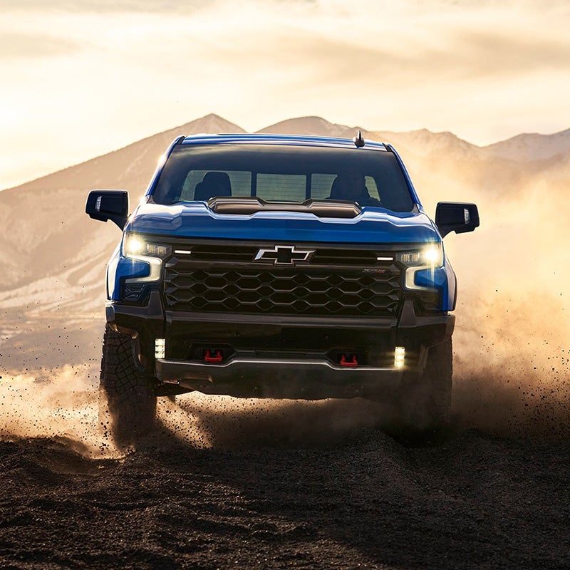 Merced Chevrolet in Merced CA Chevy truck driving in the desert